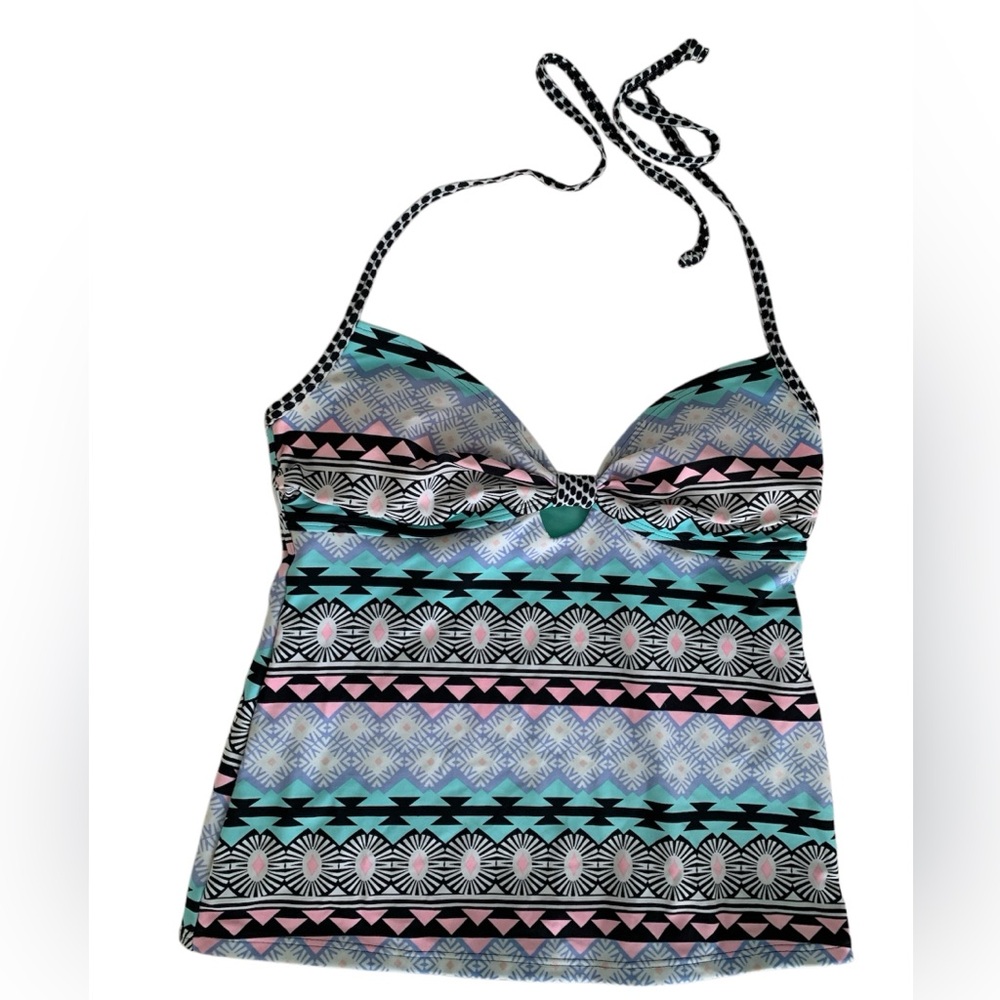 Old Navy Tankini Halter Swim Top Women Size XS Bathing Suit Princess Neck